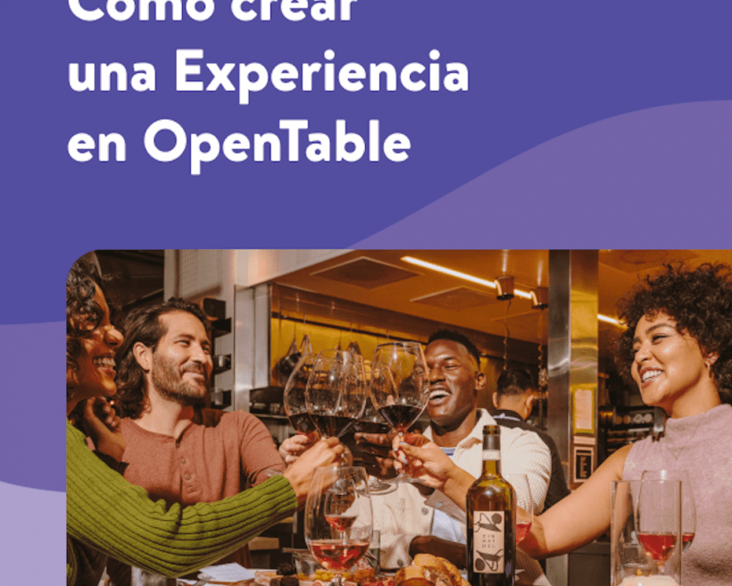Guía para crear Experiencias en OpenTable